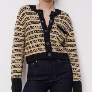 Zara Knit Jacquard Jacket